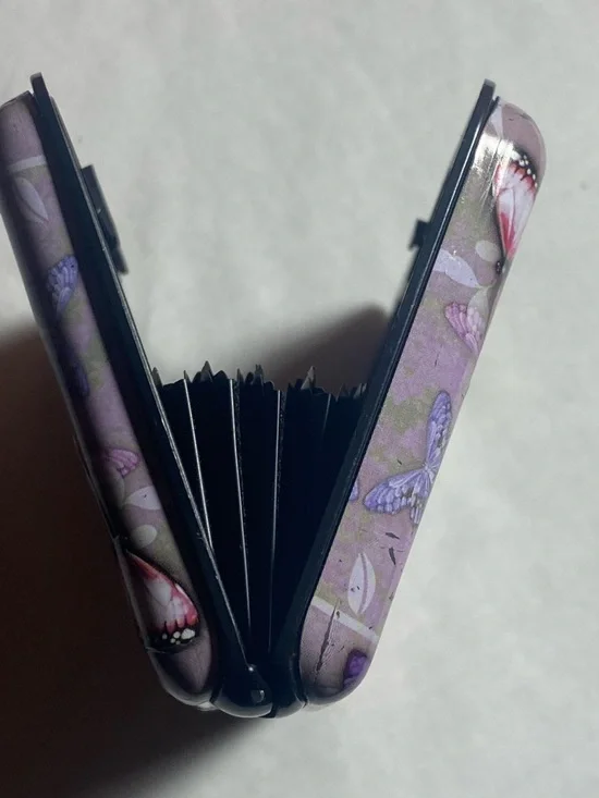 Butterfly Card Holder Wallet Organizer Accordion Case Floral Multicolor - Picture 5 of 9